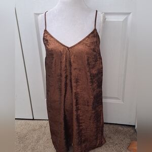 NWT  Bronze Shimmering Slip Dress   Size M